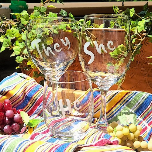 Pronoun Bar Glasses